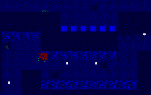 Barracuda: Secret Mission 1 (DOS) screenshot: Wow, when you get tangled in that wire you really get tangled. Better luck next time!