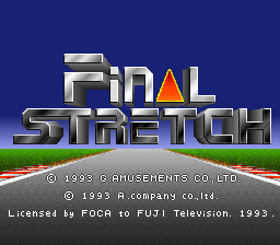 Final Stretch (SNES) screenshot: Title screen.