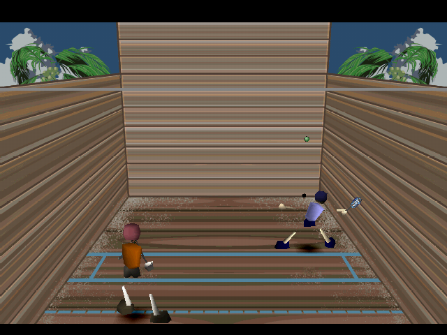 Street Racquetball (PlayStation) screenshot: Beach Court - Bound: Low