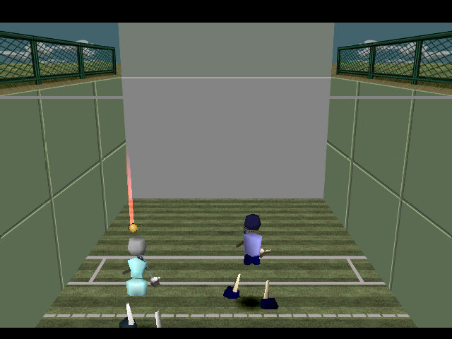 Street Racquetball (PlayStation) screenshot: Grass Court - Bound: High