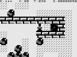 Boulder Logic (ZX81) screenshot: The exit