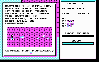 Catacomb (DOS) screenshot: Instructions (CGA)