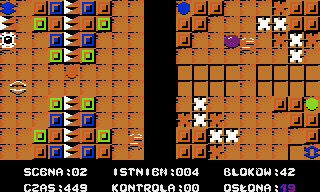 Ship (Atari 8-bit) screenshot: Level 2 indroduces teleports