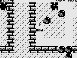 Boulder Logic (ZX81) screenshot: Taking a nap