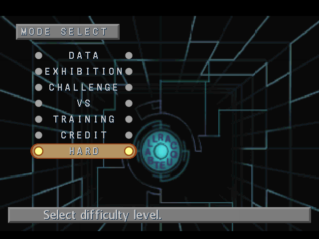 Street Racquetball (PlayStation) screenshot: Mode select
