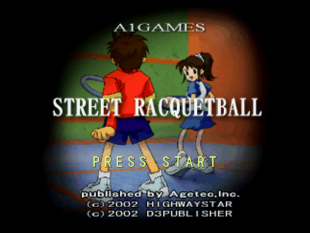 Street Racquetball (PlayStation) screenshot: Title screen