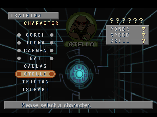 Street Racquetball (PlayStation) screenshot: Character - Otello