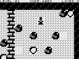 Boulder Logic (ZX81) screenshot: Starting out