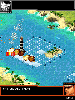 Naval Battle: Mission Commander (J2ME) screenshot: Sinking a ship