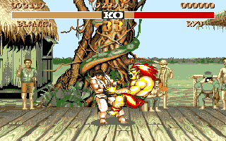 Street Fighter II (Amiga) screenshot: ... and bites.