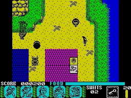 Yogi Bear & Friends in the Greed Monster: A Treasure Hunt (ZX Spectrum) screenshot: Heading to the village