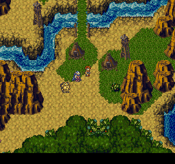Final Fantasy Chronicles (PlayStation) screenshot: Chrono Trigger: Prehistoric era, world map