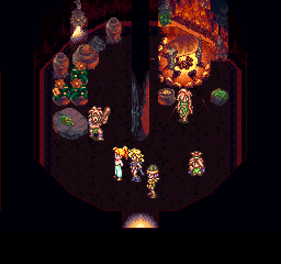 Final Fantasy Chronicles (PlayStation) screenshot: Chrono Trigger: Prehistoric village