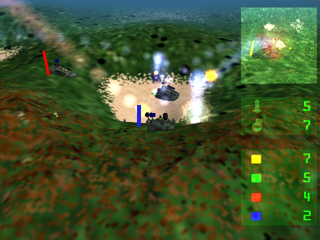 Tanks 3D (Windows) screenshot: Fighting opponents in the "all vs. all" mode