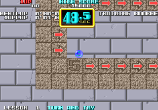 On the Ball (Arcade) screenshot: Start of the course.