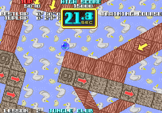 On the Ball (Arcade) screenshot: Past gate 6.