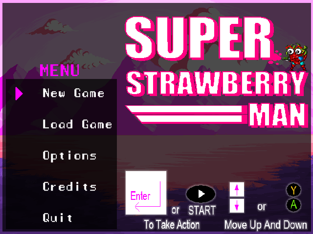 Super Strawberry Man (Windows) screenshot: Title screen