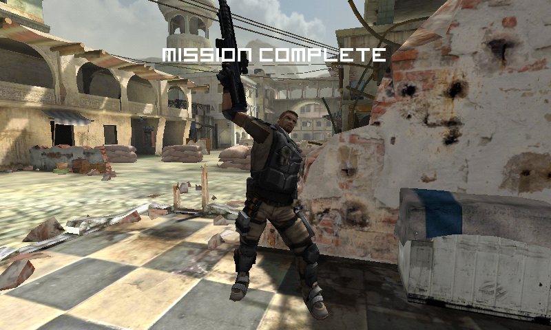 Frontline Commando (Android) screenshot: Mission complete