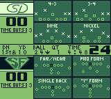 Madden 96 (Game Boy) screenshot: Select your play