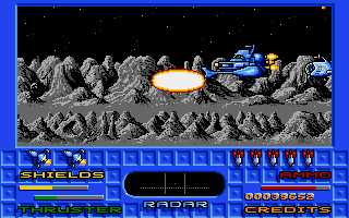 Star Breaker (Amiga) screenshot: Shot down in flames...