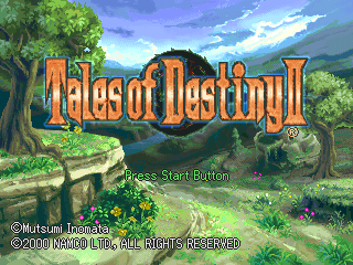 Tales of Destiny II (PlayStation) screenshot: Title screen