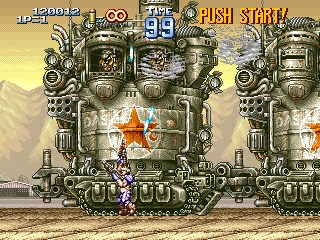 Gun Force II (Arcade) screenshot: Mobile HQs