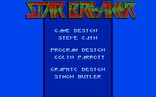 Star Breaker (Amiga) screenshot: Credits