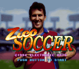 Zico Soccer (SNES) screenshot: Title screen.