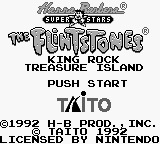 The Flintstones: King Rock Treasure Island (Game Boy) screenshot: Title Screen.
