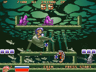 Metal Saver (Arcade) screenshot: Squids