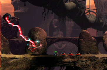 Oddworld: Abe's Oddysee (PlayStation) screenshot: If you try to chant with those cameras present, they will zap you!..