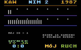 Nim 2 / Tixo (Atari 8-bit) screenshot: Nim 2 - AI turn