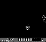 Ikari no Yōsai 2 (Game Boy) screenshot: Things have gone dark.