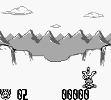 Hugo 2 (Game Boy) screenshot: You've been hit.
