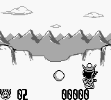 Hugo 2 (Game Boy) screenshot: Avoid the snowballs.