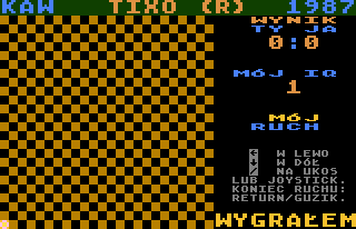 Nim 2 / Tixo (Atari 8-bit) screenshot: Tixo - AI won the game