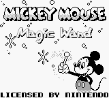 Mickey Mouse: Magic Wands! (Game Boy) screenshot: Title Screen.