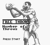 NBA All-Star Challenge 2 (Game Boy) screenshot: Free Throws.