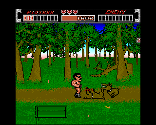 Street Hassle (Amiga) screenshot: Dog defeated