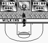 NBA All-Star Challenge 2 (Game Boy) screenshot: Attempting to score.