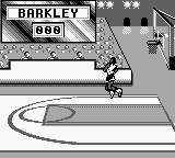 NBA All-Star Challenge 2 (Game Boy) screenshot: Spinning in the air.