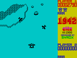 1942 (ZX Spectrum) screenshot: Over islands