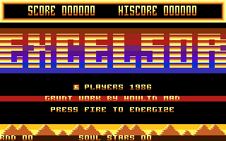 Excelsor (Atari 8-bit) screenshot: Title screen