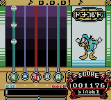 pop'n music GB: Disney Tunes (Game Boy Color) screenshot: Need to press left.