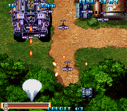 Fire Hawk (Arcade) screenshot: Bigger enemy