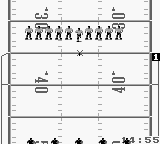 NFL Football (Game Boy) screenshot: Here comes the kick.