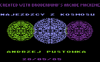 Najeźdźcy z Kosmosu (Atari 8-bit) screenshot: Title screen