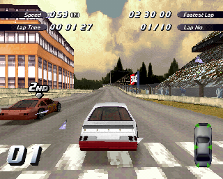 Destruction Derby 2 (PlayStation) screenshot: The start of a Wrecking Race