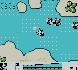 Rip-Tide Racer (Game Boy Color) screenshot: Overtaking.