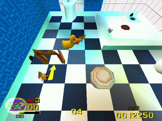 Rat Attack! (Windows) screenshot: Second stage: bathroom